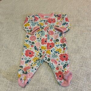Carters Child of Mine  Girls Footed Fleece Sleeper size 0-3 months